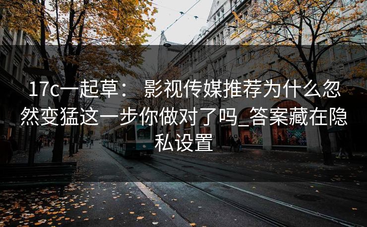 17c一起草： 影视传媒推荐为什么忽然变猛这一步你做对了吗_答案藏在隐私设置