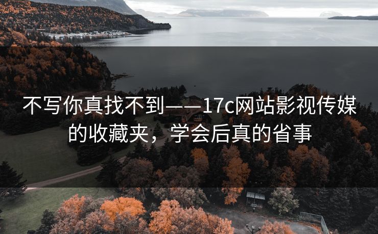 不写你真找不到——17c网站影视传媒的收藏夹，学会后真的省事